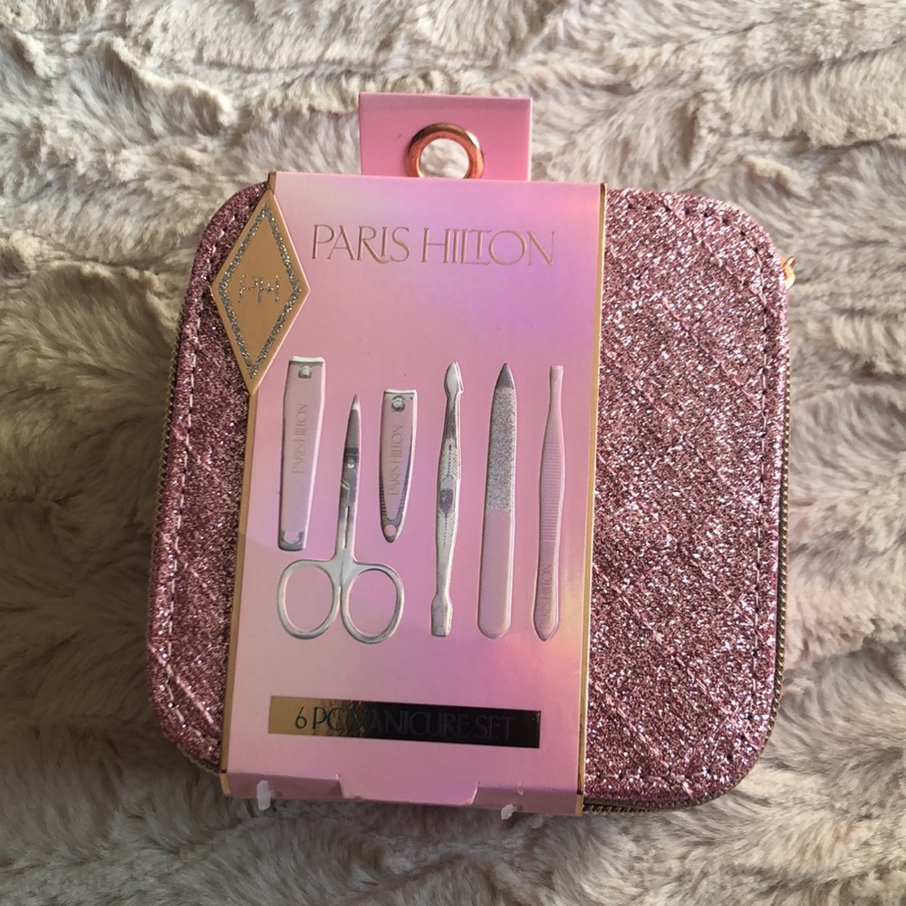 Paris Hilton MANICURE Nail Set with Pink Glitter Case - Picture 6 of 9